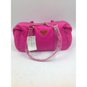 Pegaso Womens Ladies Pink Double Handle Shoulder Handbag Satchel Purse NEW